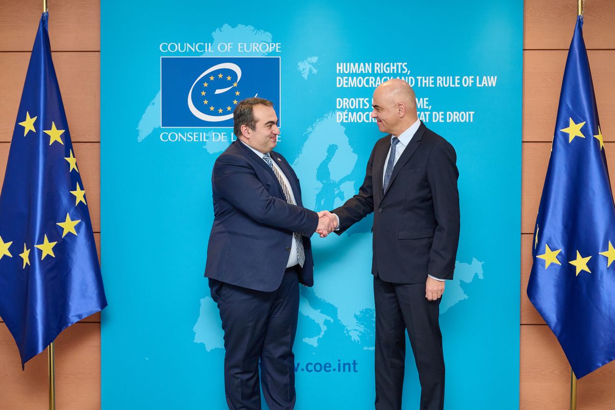 Alain Berset and Mr Lasha Darsalia, First Deputy Minister of Foreign Affairs of Georgia