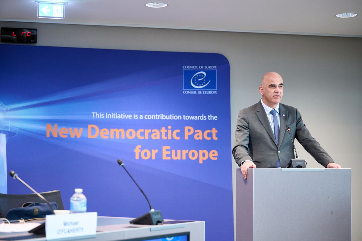 Alain Berset ouvre la conférence internationale « Façonner le renouveau démocratique »