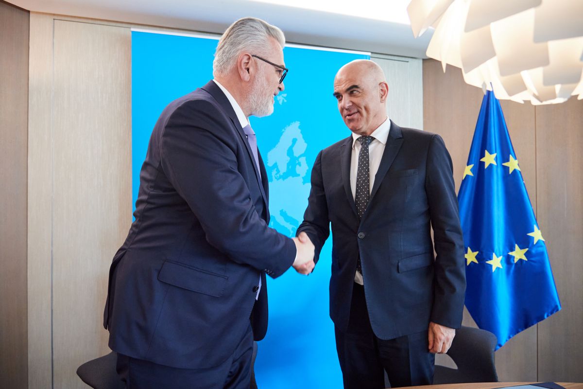 Signing ceremony with Toni Gogu, Minister of Justice of Albania