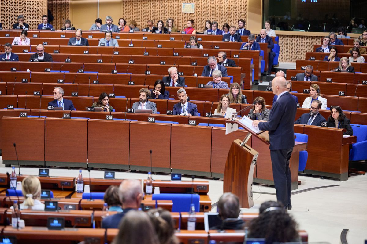 Alain Berset devant l’Assemblée parlementaire