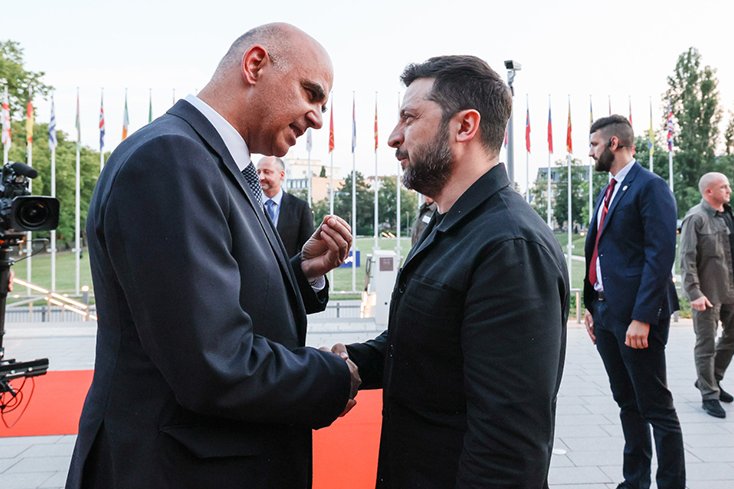 Alain Berset et Volodymyr Zelenskyy