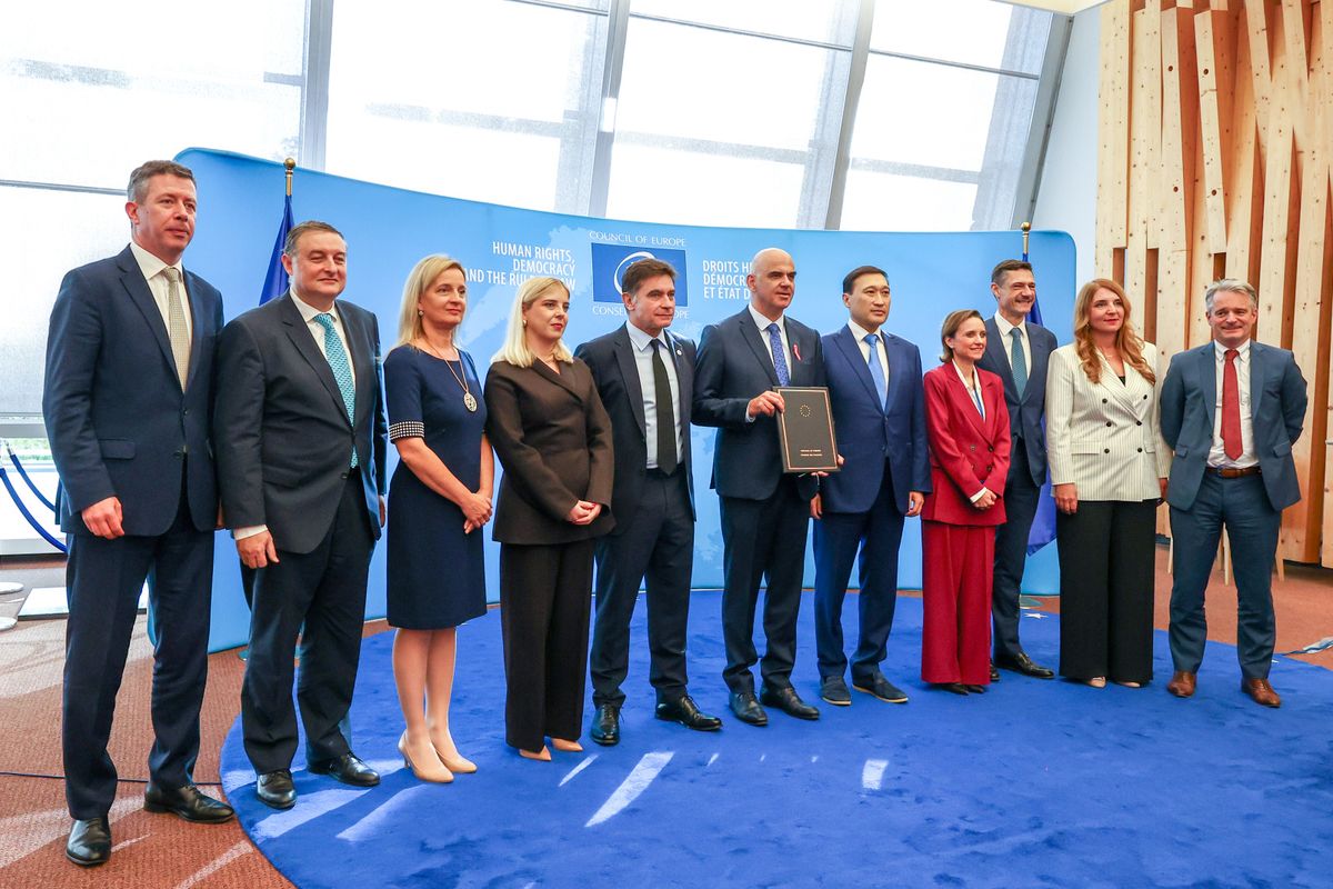 Group photo of the signing and ratification ceremony