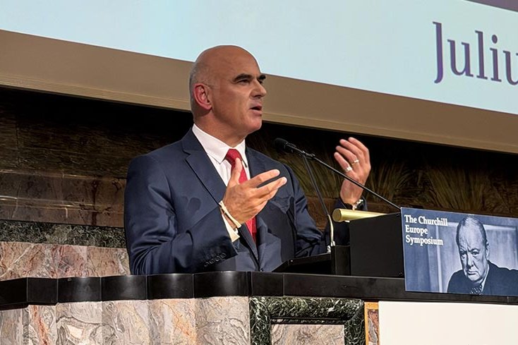 Alain Berset addresses the audience at the University of Zurich, 80 years after Winston Churchill’s speech, Zurich, 16 September 2026